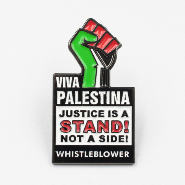 Mjuk hård emalj Palestina Flag Lapel Pin 