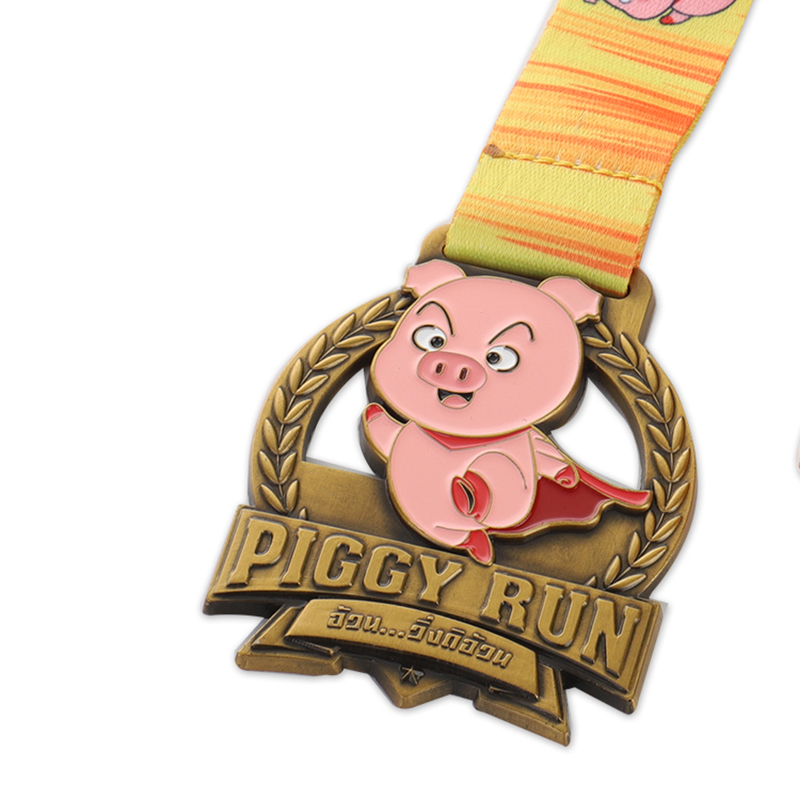 Personlig Piggy Run USA Gold Cross Country Running Medaljer