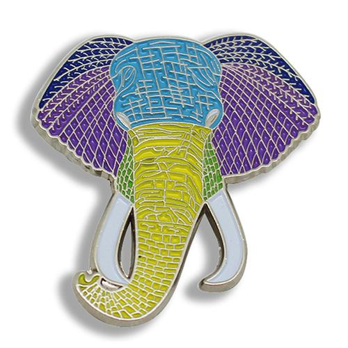 Elephant Animal Mjuk Emalj Metall Lapel Pin