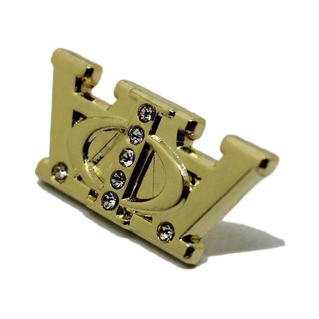 3D Crystal Crown Metal Lapel Pin