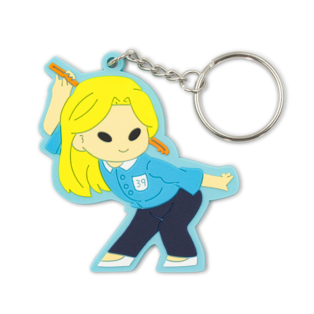 Personlig tecknad anime mjuk PVC-nyckelringar