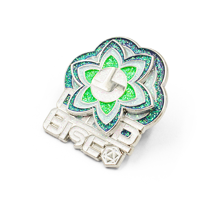 Anpassad Glitter Emalj Pin