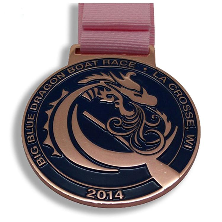 Mjuk emalj Dargon Boat Award Metal Medalj