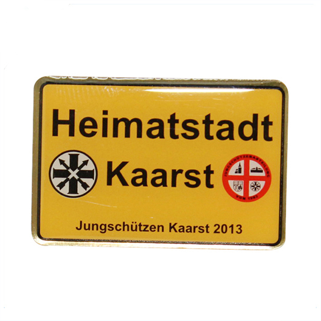 Rektangel Anpassad Logotyp Utskrift Lapel Pin Med Epoxi