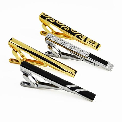 Custom Design Guld Silver Metal Tie Clip