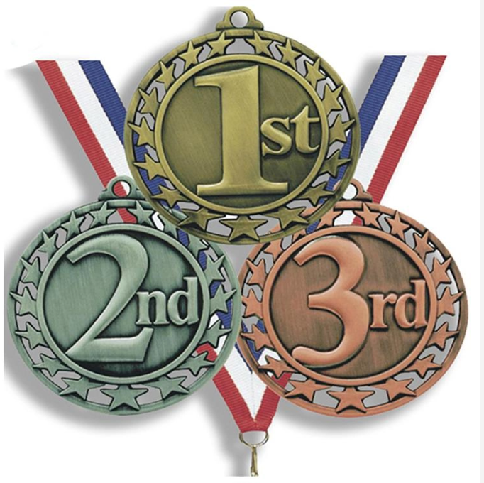 1:a 2:a 3:e Blank Souvenir Custom Metal Award Sports Medal