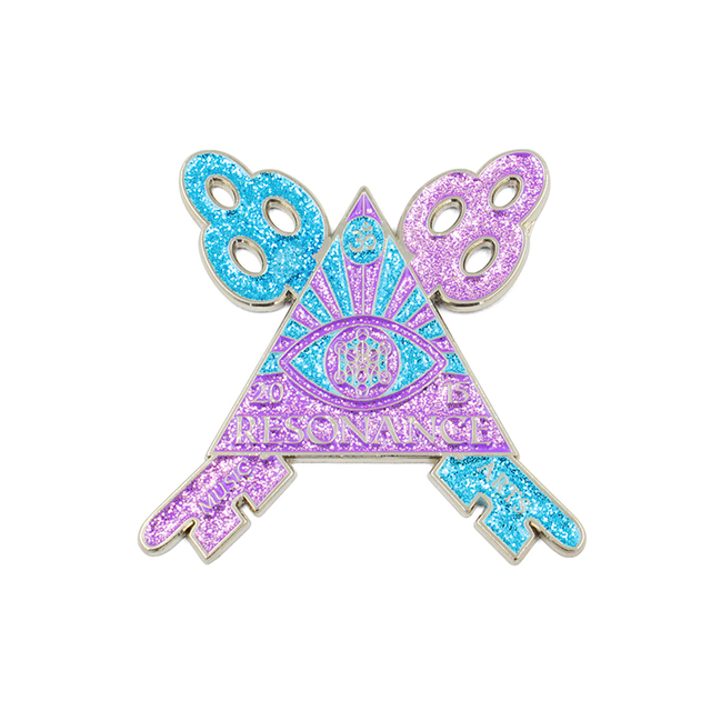 Anpassad Glitter Emalj Pin