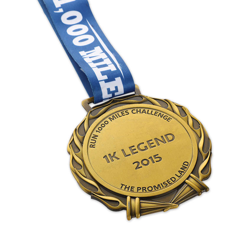 Custom Running Gold Medal Virtual Virtual 1K Run Runner Medal Near Me