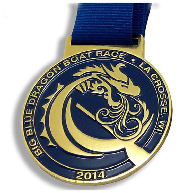 Mjuk emalj Dargon Boat Award Metal Medalj