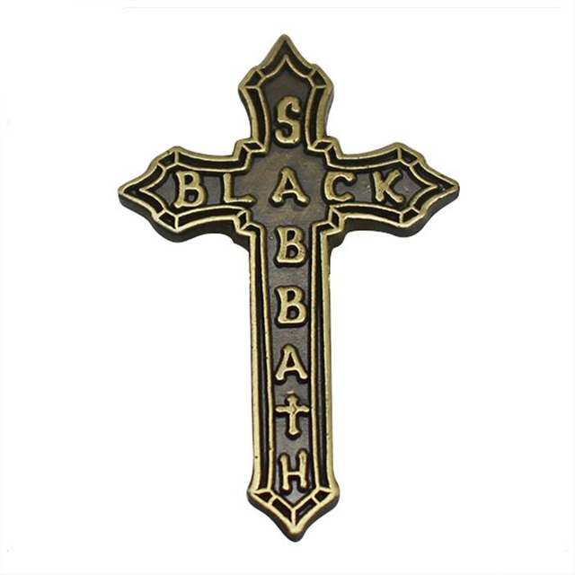 Antik Gold Cross Metal Lapel Pin