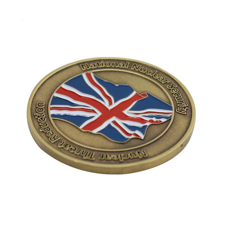 England anpassad logotyp mjuk emalj metall utmaningsmynt