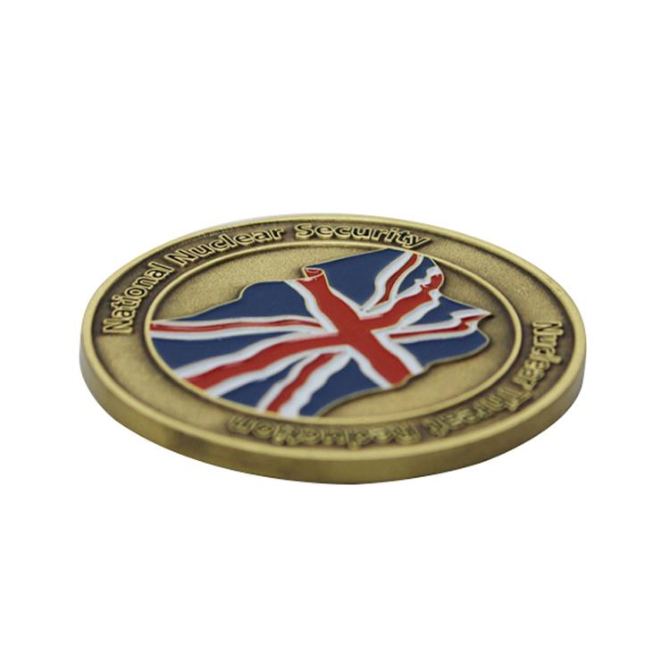 England anpassad logotyp mjuk emalj metall utmaningsmynt