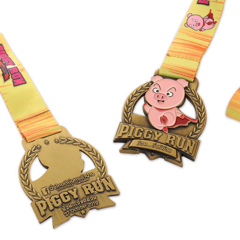 Personlig Piggy Run USA Gold Cross Country Running Medaljer