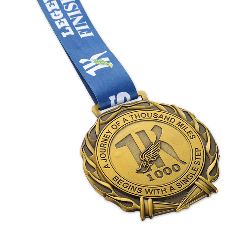 Custom Running Gold Medal Virtual Virtual 1K Run Runner Medal Near Me