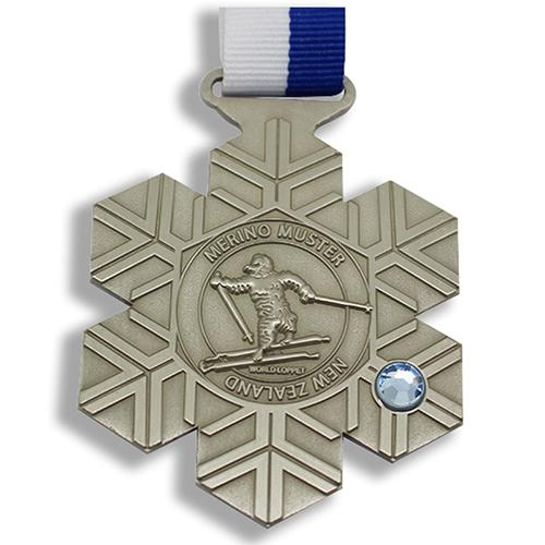 Snow Design Crystal Skidåkning Metal Sports Medalj