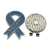 Anpassad logotyp Cancer Ribbon Mjuk emalj Golf Hat Clip