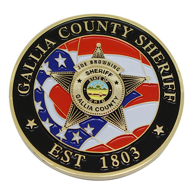 USA Sheriff mjuk emalj metall utmaningsmynt