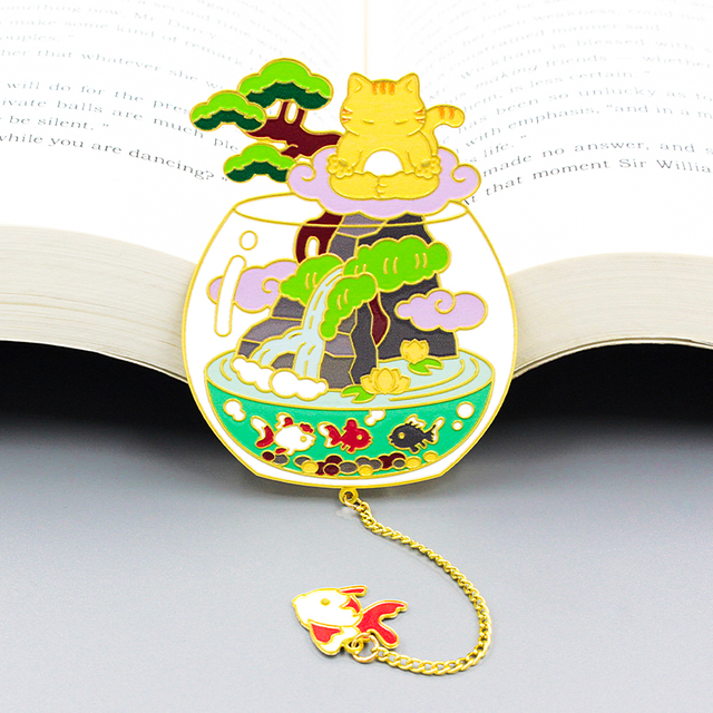 Vackra metallbokmärken Söta födelsedagspresenter Anime bokmärken för personligt bokmärke -anpassade metallbokmärken
