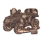 Koppar Silver 2D Metall Car Lapel Pin