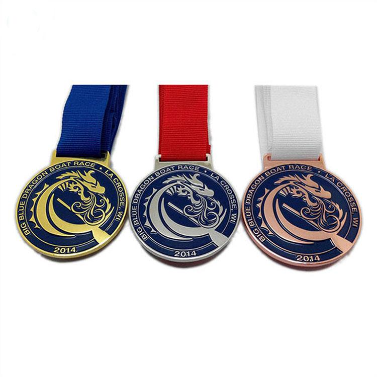 Mjuk emalj Dargon Boat Award Metal Medalj
