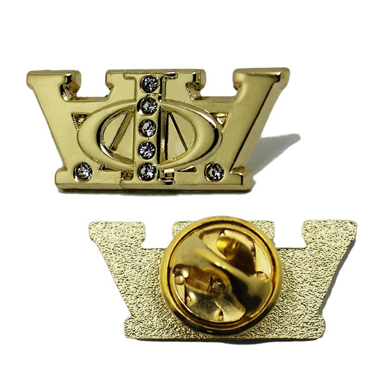 3D Crystal Crown Metal Lapel Pin