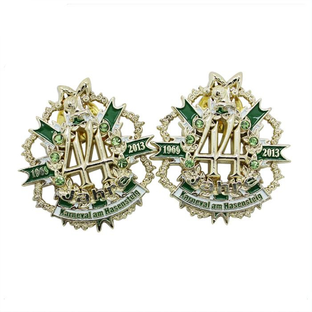 Souvenir Guld Kristall Mjuk Emalj Lapel Pin