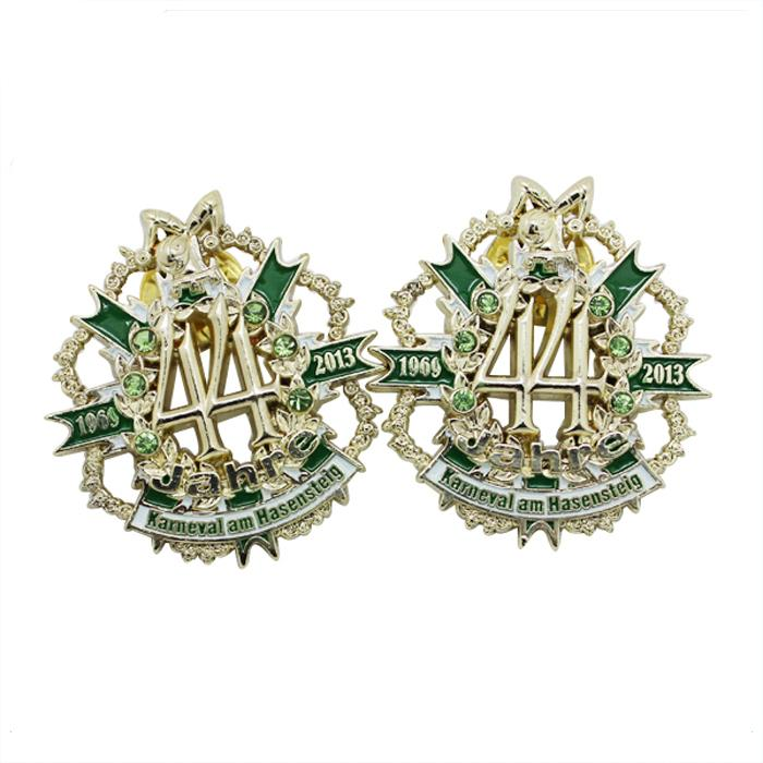 Souvenir Guld Kristall Mjuk Emalj Lapel Pin