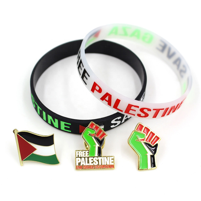 Mjuk hård emalj Palestina Flag Lapel Pin 