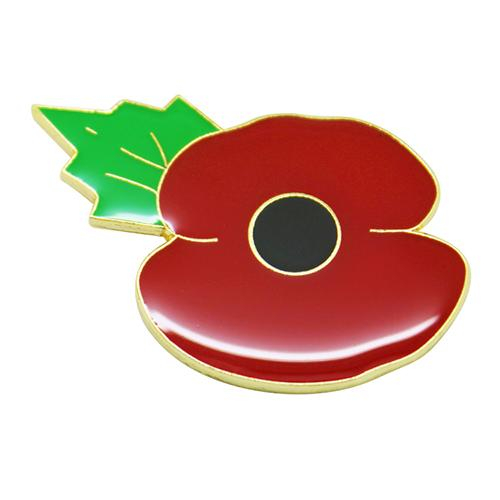Brittisk vallmo Lapel Pin Badge Med Epoxi
