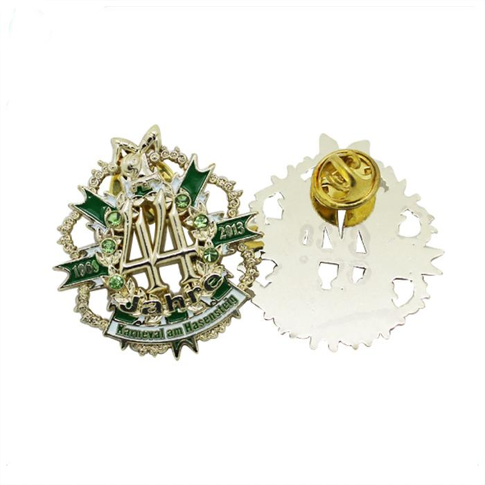 Souvenir Guld Kristall Mjuk Emalj Lapel Pin