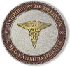 Metal Crafts Custom Souvenir Challenge Mynt Antikt guld Jubileumsmynt med sammetslåda