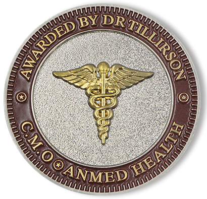 Metal Crafts Custom Souvenir Challenge Mynt Antikt guld Jubileumsmynt med sammetslåda