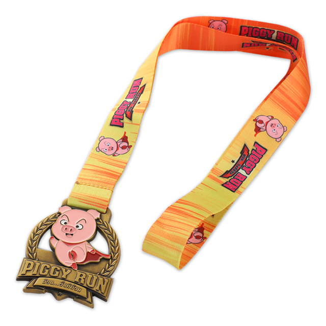 Personlig Piggy Run USA Gold Cross Country Running Medaljer