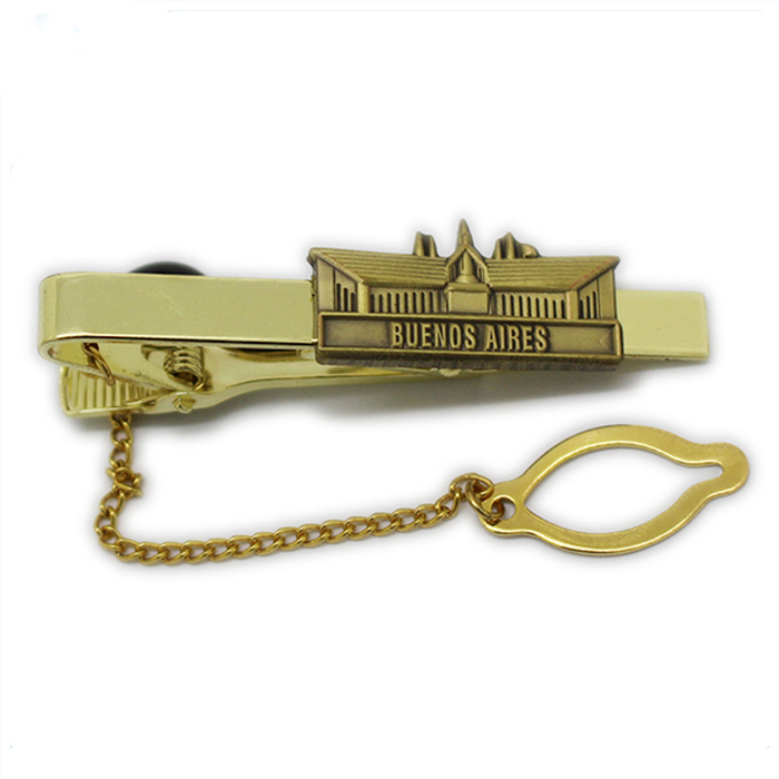 3D antik guld byggnad metall slips klämma