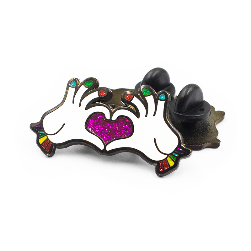 Anpassad Glitter Emalj Pin