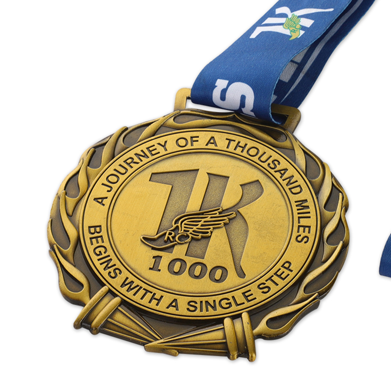 Custom Running Gold Medal Virtual Virtual 1K Run Runner Medal Near Me