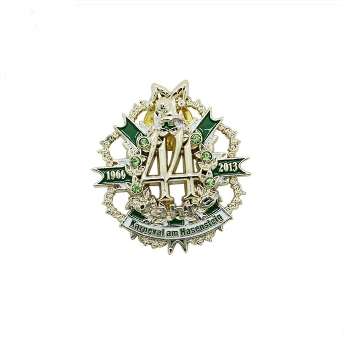 Souvenir Guld Kristall Mjuk Emalj Lapel Pin