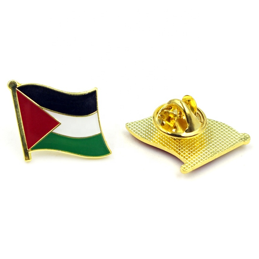 Mjuk hård emalj Palestina Flag Badge Pin
