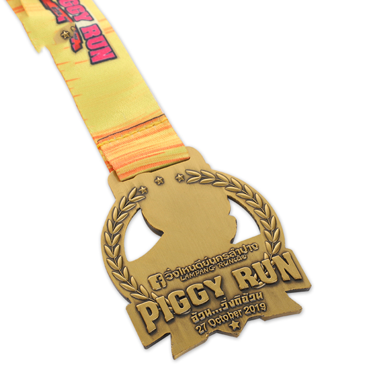 Personlig Piggy Run USA Gold Cross Country Running Medaljer