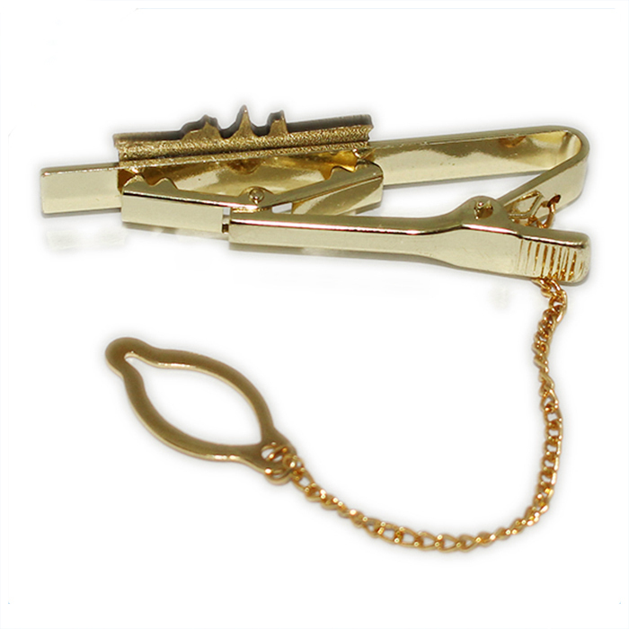 3D antik guld byggnad metall slips klämma