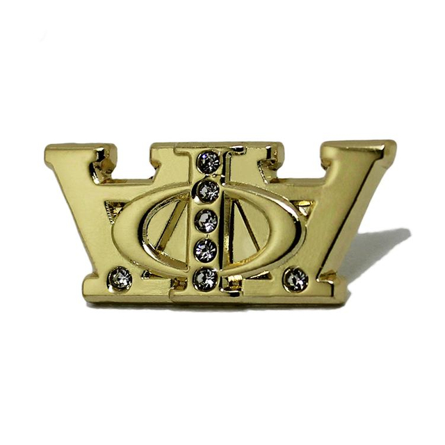 3D Crystal Crown Metal Lapel Pin