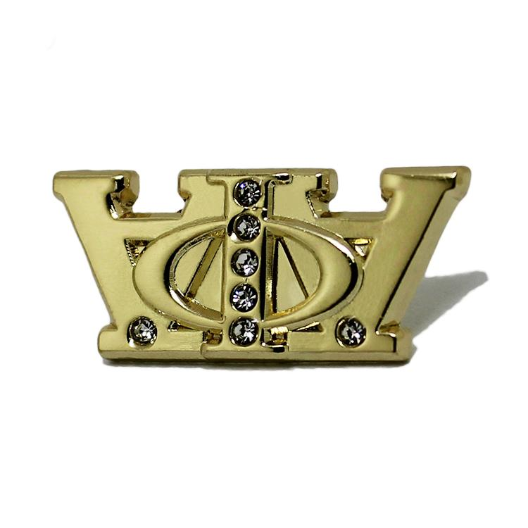3D Crystal Crown Metal Lapel Pin