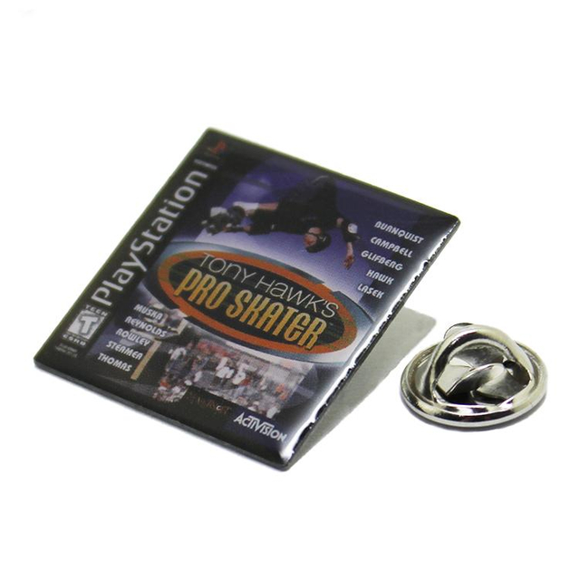 Skating Sport Offsettryck Lapel Pin med Epoxi