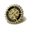Guldflätning Custom Rotary Lapel Pin i metall
