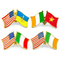 Mjuk hård emalj Country Flag Pin